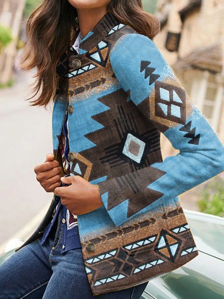 

Woolen Regular Fit West Styles/Cows Outerwear, Blue, Outerwear