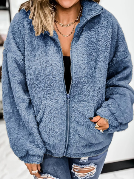 

Cozy Casual Outerwear, Blue, Jackets& Coats