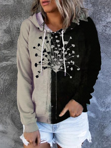 

Dandelion Floral Sweatshirt, As picture, Hoodies&Sweatshirts