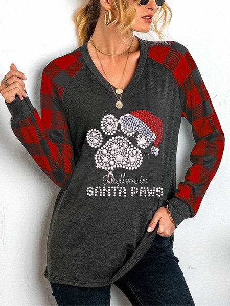 

Believe in Santa Paws Printed Shirts & Tops, Red, Hoodies&Sweatshirts
