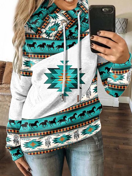 

Loosen Hooded Sweatshirt, As picture, T-Shirts