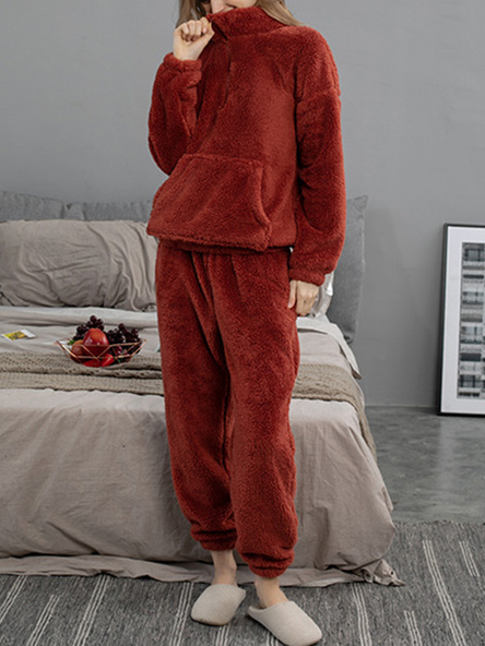 

Stand Collar Casual Loosen Suits, Wine red, Suits