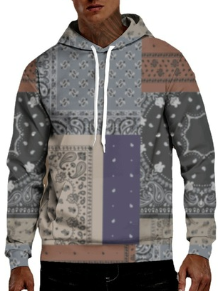 

Casual Cotton Hooded Sweatshirt, Gray, Hoodies