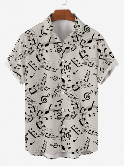 

Casual Short Sleeve Shirts & Tops, Apricot, Men's Floral shirt