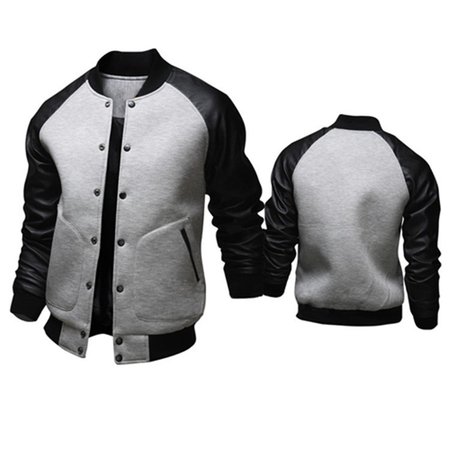 

Long Sleeve Baseball To Bring Vintage Jackets, Light gray, Jacket