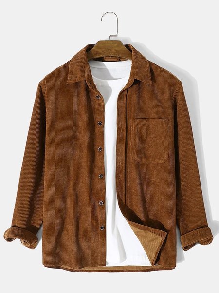 

Cotton Vacation Shirt Collar Shirts & Tops, Brown, Shirt