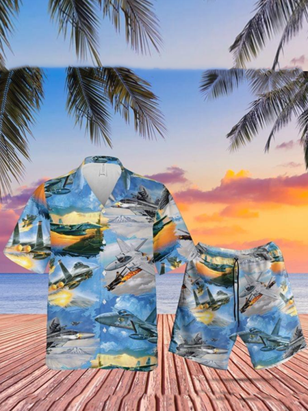

Abstract Short Sleeve Suits, As picture, Men's sets