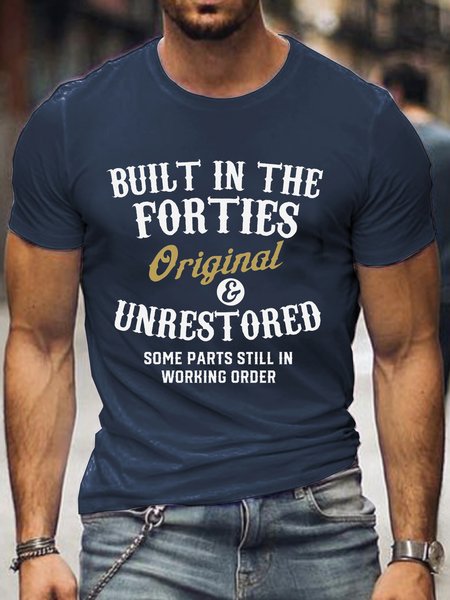 

Built In The Forties Printed T-shirt, Purplish blue, T-shirts