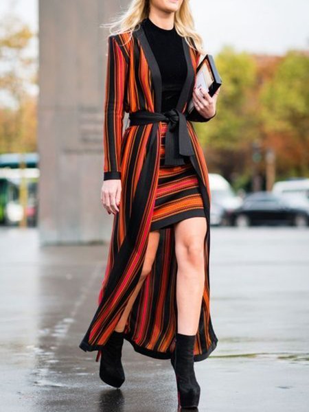 

Long Sleeve Daily Regular Fit Outerwear, Multicolor, Cardigans