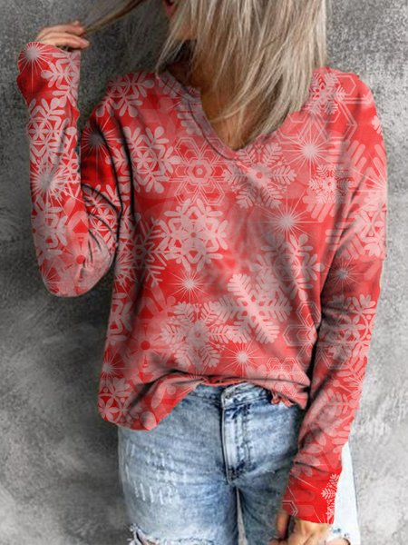 

Casual Christmas Shirts & Tops, Red, T-Shirts