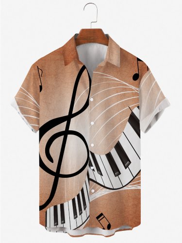 

Music Outdoor Shirts & Tops, Apricot, Men's Floral shirt