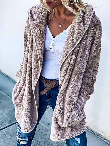 

taglia grande cappuccio Casuale Giubbotto, Viola, Cardigans