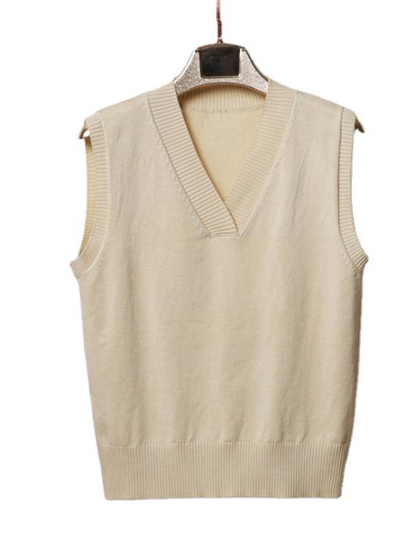 

Cotton Vintage V Neck Sweater, Apricot, Knitwear & Sweaters