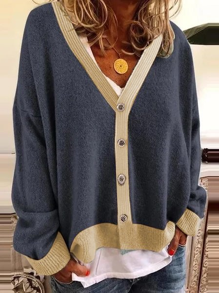 

Color Block Basics Knit coat, Purplish blue, Auto-Clearance