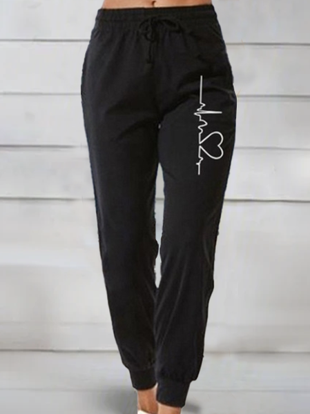

Cotton Sports Pants, Black, Pants