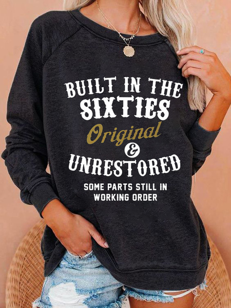 

Letter Sweatshirt, Black, Shirts & Blouses