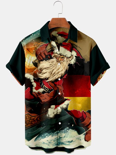 

Street Shirt Collar Short Sleeve Shirts & Tops, Black, Shirt