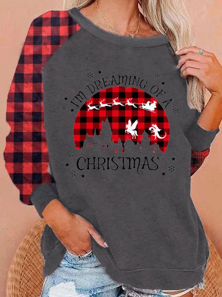 

Cotton Blends Crew Neck Casual Sweatshirt, Gray, Hoodies & Sweatshirts