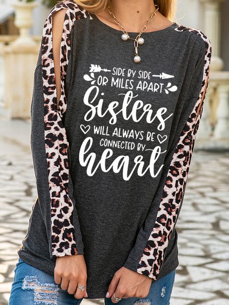 

Sisters Will always Be Connected By Heart Shirts & Tops, Gray, Hoodies&Sweatshirts