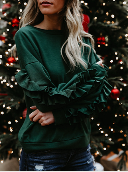 

Casuale Solido Felpa, Verde, Hoodies & Sweatshirts