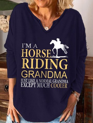 

I'M a Horse Riding Grandma Regular Fit Sweatshirts, Dark blue, Hoodies&Sweatshirts