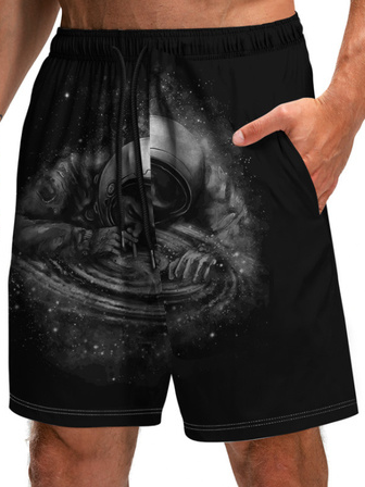 

Abstract Pants, As picture, Men's shorts