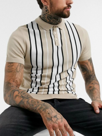 

Crew Neck Casual Short Sleeve Shirts & Tops, Khaki, Men's t-shirts