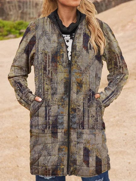 

Tribal Cotton Crew Neck Outerwear, Light camel, Coats & Jackets