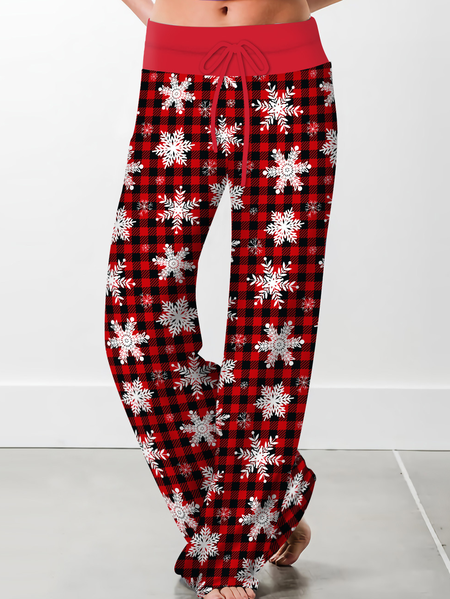 

Casuale Allentare Pantaloni, Rosso, Pants