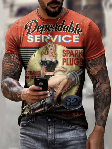 

Printed Sporty Cotton Blends Shirts & Tops, Multicolor, Men's t-shirts