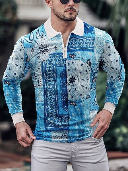 

Polo Casual Long Sleeve Shirts & Tops, Lightblue, polo