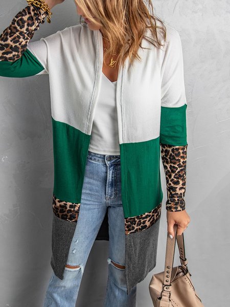 

Color Block Outerwear, As picture, Outerwear