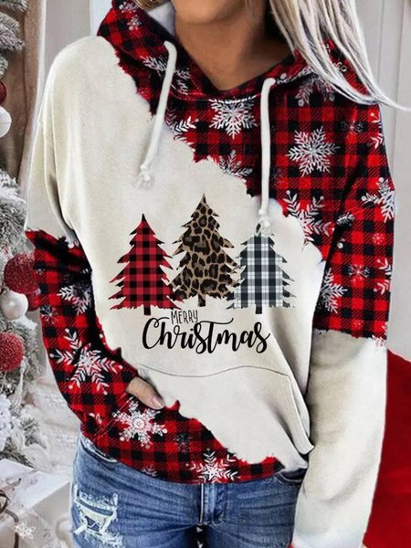 Casual Long Sleeve Printed Sweatshirts, Red, T-Shirts