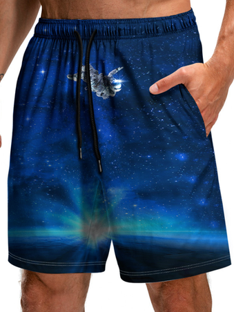 

Cotton Blends Pants, As picture, Men's shorts