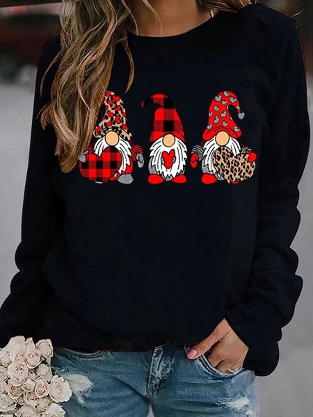 

Crew Neck Christmas Snowman Sweatshirt, Black, Hoodies & Sweatshirts
