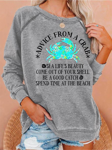 

Advice From A Crab Sweatshirt, Gray, Hoodies&Sweatshirts
