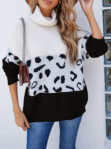 

Color Block Sweater, Black, Knitwear & Sweaters