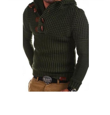 

Street Hooded Cotton Sweater, Darkgreen, Sweater