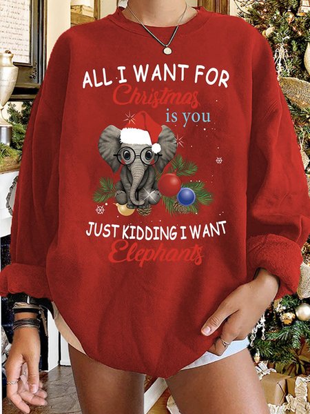 

Casual Loosen Sweatshirt, Red, Hoodies & Sweatshirts