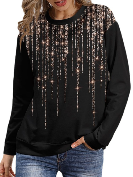 

Plain Casual Loosen Shirts & Tops, Black, Tops