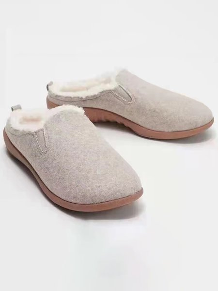 

Simple Wool Warm Sports Sneakers, Off white, Athletic & Casual Shoes