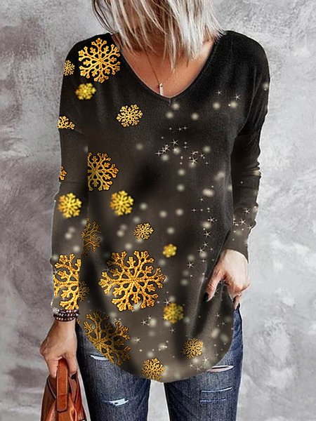 

Casual Loosen Shirts & Tops, As picture, T-Shirts