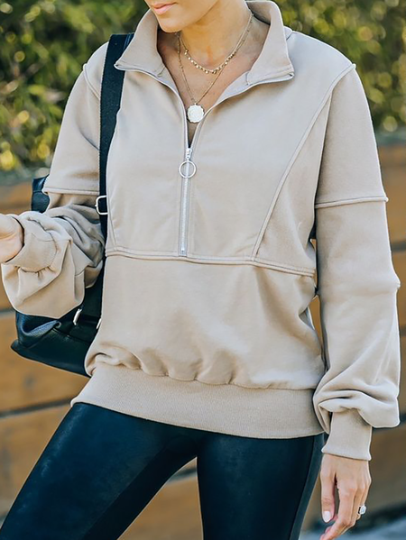 

Plus size Plain Casual Sweatshirt, As picture, Hoodies & Sweatshirts