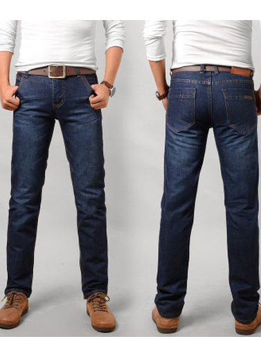 

Men's Straight-leg Casual Jeans, Denim blue, Jeans