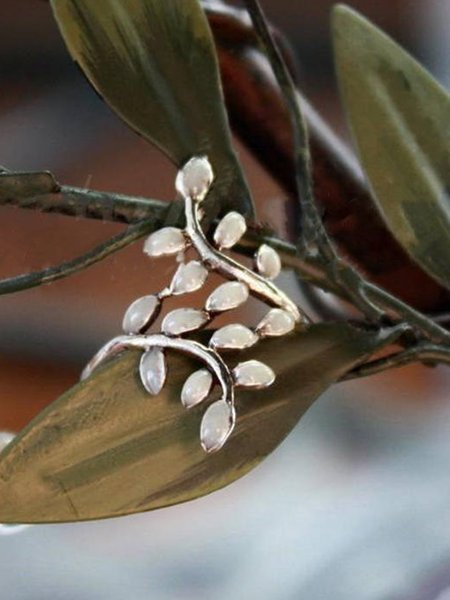 Simple Leaf Luminous Ring, As picture, Rings
