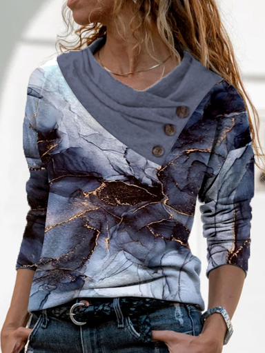 

JFN Asymmetrical Cowl Neck Abstract Sweatshirt, Navyblue, Sweatshirts & Hoodies