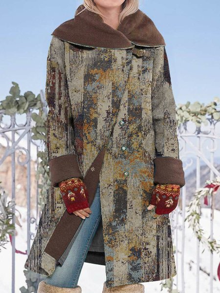 

Tribale Collo Alto Giubbotto, Cammello chiaro, overcoat