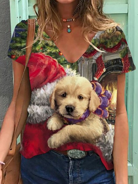 

Christmas Gift Dog Christmas Women's T-shirt, Multicolor, T-shirts