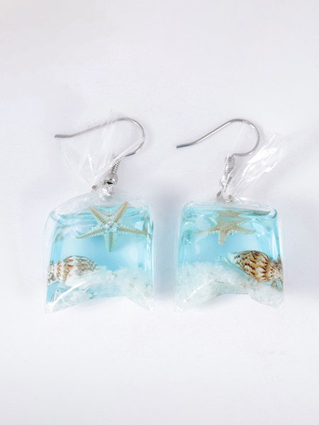 

Personality Fish Resin Earrings, Blue, Earrings