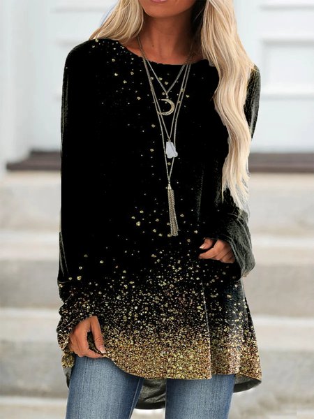 

Ombre Tops, Black-gold, Tops